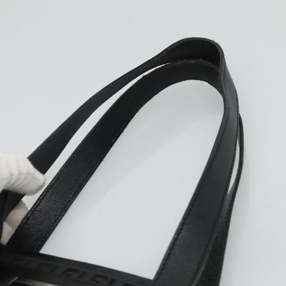 FENDI Zucchino Canvas Tote Bag Black Silver - Picture 8 of 12